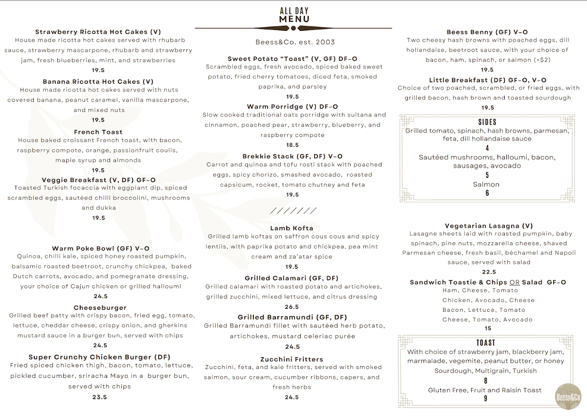 Menu Beess & Co Cafe-3